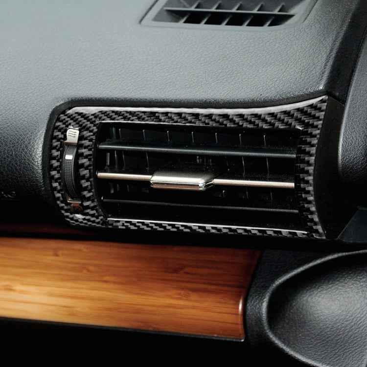 Car Carbon Fiber Left and Rght Air Outlet Decorative Sticker for Lexus IS250 2013-, Left Drive