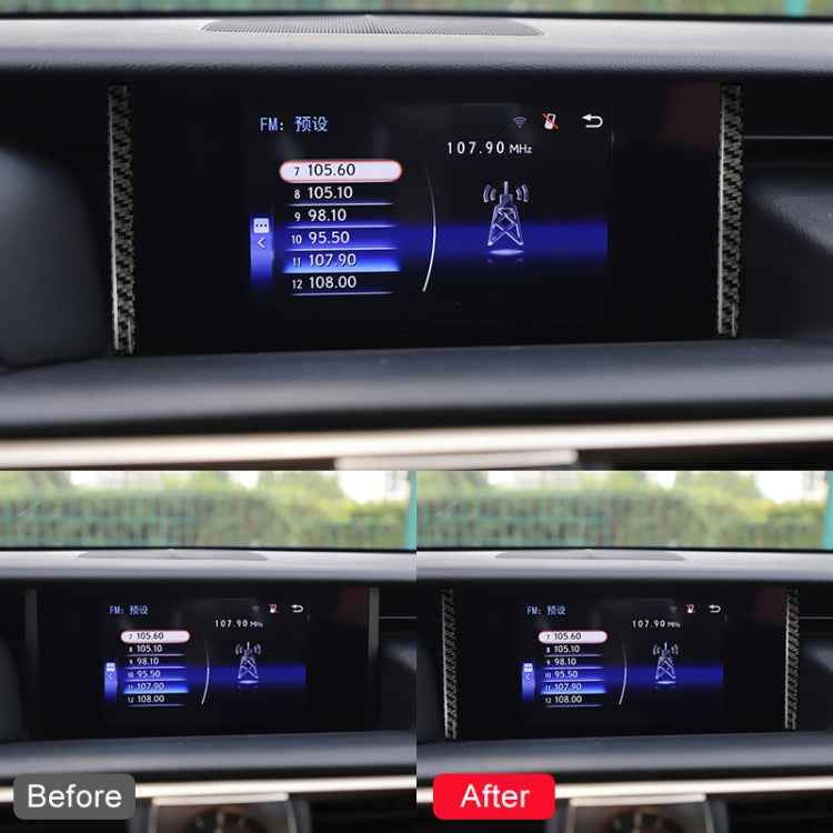 Car Carbon Fiber Navigation Decorative Sticker for Lexus IS250 2013-, Left Drive