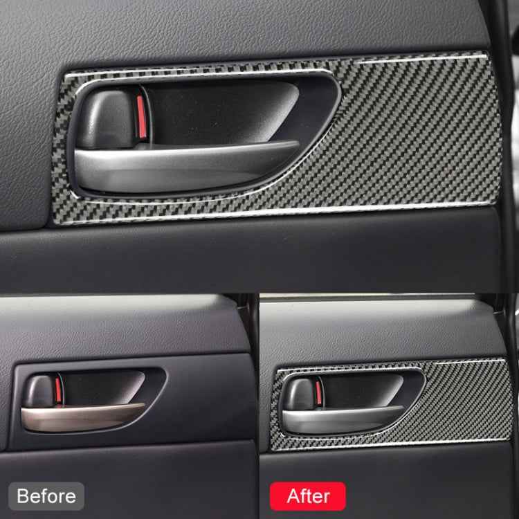 Car Carbon Fiber Rear Door Handle Decorative Sticker for Lexus IS250 2013-, Left Drive