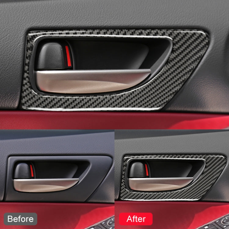Car Carbon Fiber Front Door Handle Decorative Sticker for Lexus IS250 2013-, Left Drive B Style, Front Door Handle B Style