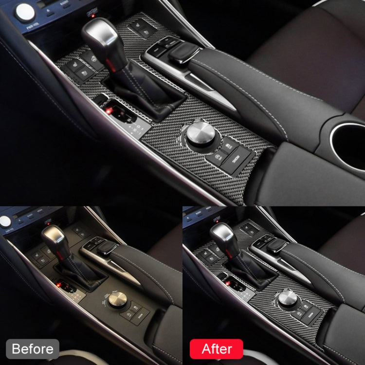 Car Carbon Fiber Gear Position Panel Decorative Sticker for Lexus IS250 2013-, Left Drive A Style