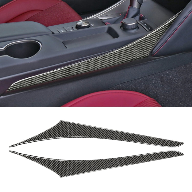 Car Carbon Fiber Gear Position Side Decorative Strip for Lexus IS250 2013-, Left Drive, Gear Position Side