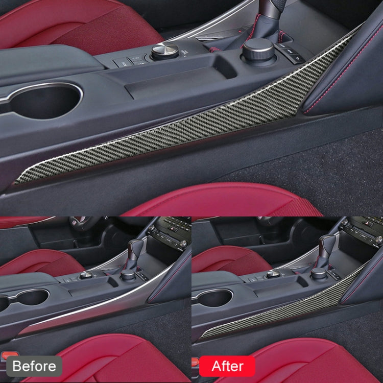 Car Carbon Fiber Gear Position Side Decorative Strip for Lexus IS250 2013-, Left Drive, Gear Position Side