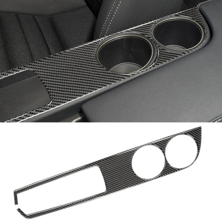 Car Carbon Fiber Water Cup Holder Panel Decorative Sticker for Lexus IS250 2013-, Left Drive
