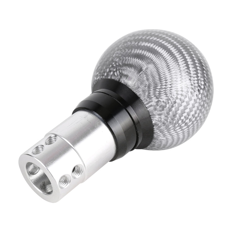 Universal Car Pressable Telescopic Carbon Fiber Gear Head Gear Shift Knob, Length: 9.5cm