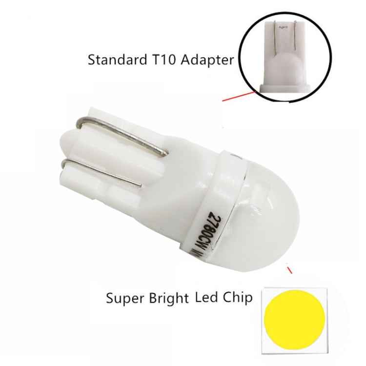 20 PCS T10 DC12V / 0.25W / 6500K / 20LM Car Round Head Plug-in Bubble Reading Light with 1LEDs SMD-3030 Lamps