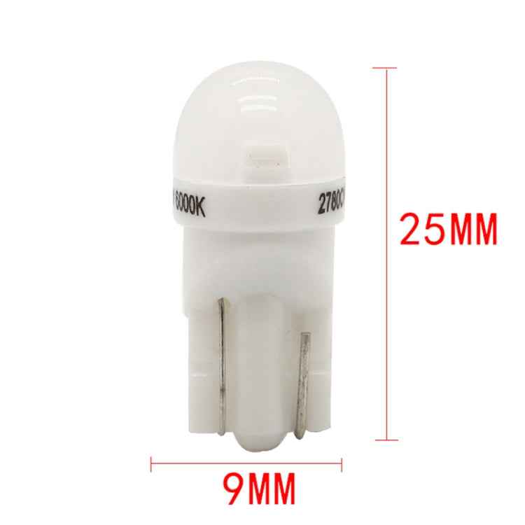 20 PCS T10 DC12V / 0.25W / 6500K / 20LM Car Round Head Plug-in Bubble Reading Light with 1LEDs SMD-3030 Lamps