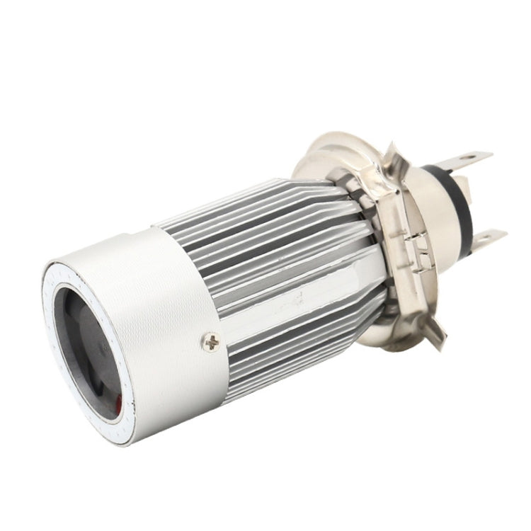 H4 DC12-80V / 20W / 6000K / 2000LM Motorcycle Headlight with Angel Eyes, H4 (Red), H4 (Blue)