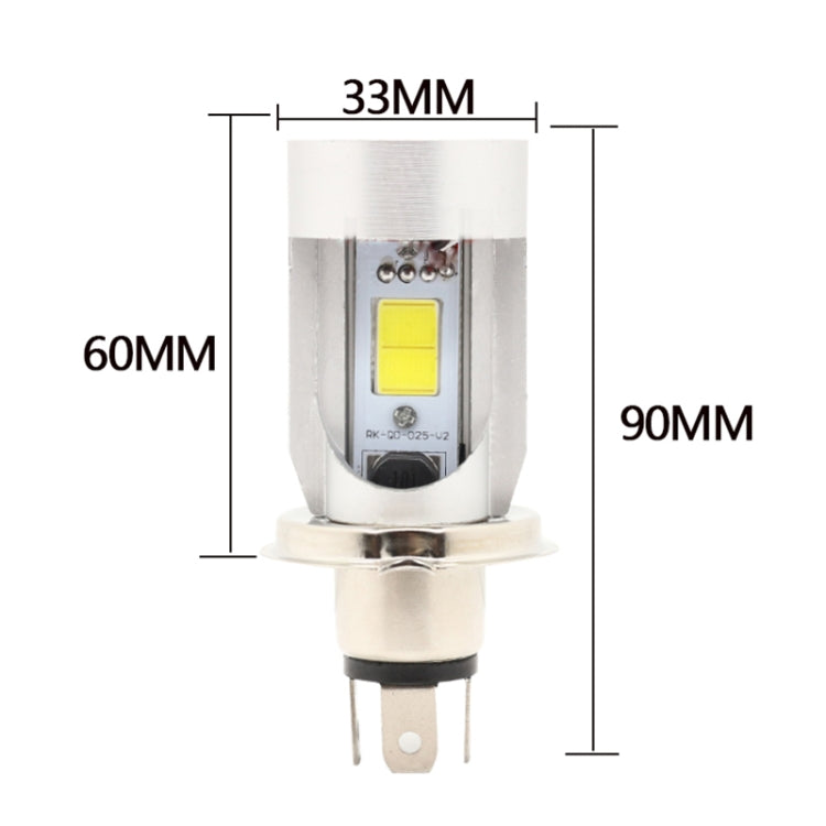 H4 DC12-80V / 20W / 6000K / 2000LM Motorcycle Headlight with Angel Eyes, H4 (Blue), H4 (Red)