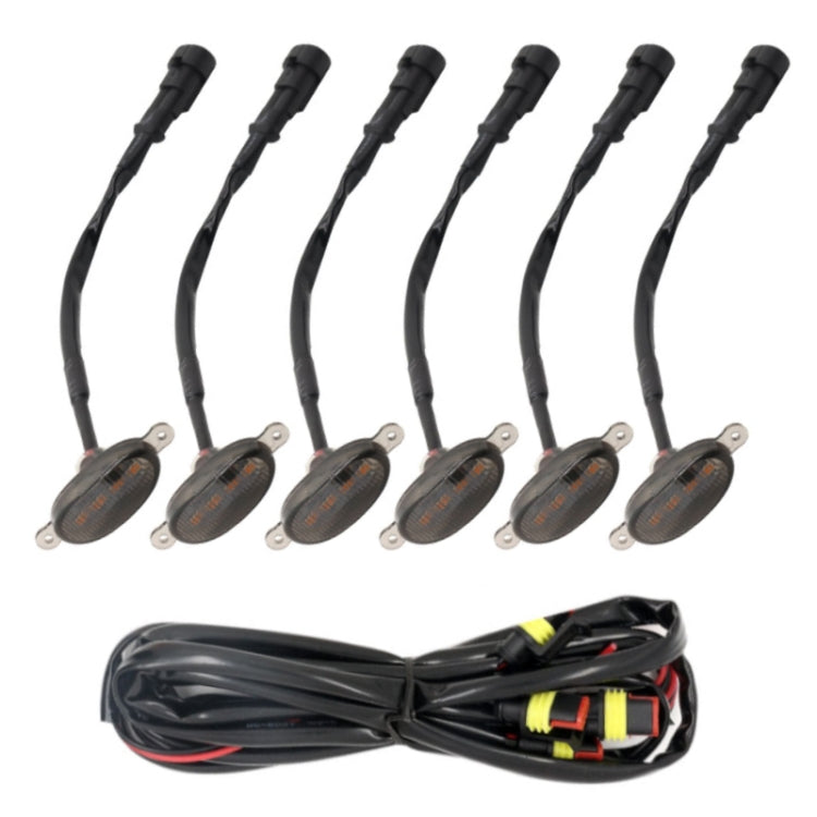 DC12V / 6W 6 in 1 Front Grille Warning Light for Ford Raptor F150 2017-2019, 6 in 1, 6 in 1 (Yellow)