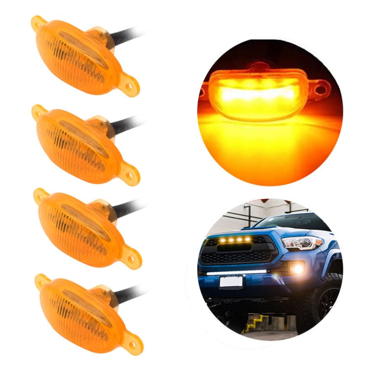 DC12V / 6W 6 in 1 Front Grille Warning Light for Ford Raptor F150 2017-2019, 6 in 1, 6 in 1 (Yellow)