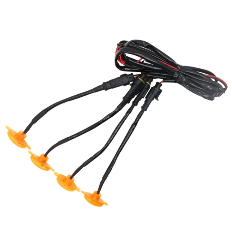 DC12V / 6W 4 in 1 Front Grille Warning Light for Ford Raptor F150 2017-2019, 4 in 1 (Yellow), 4 in 1