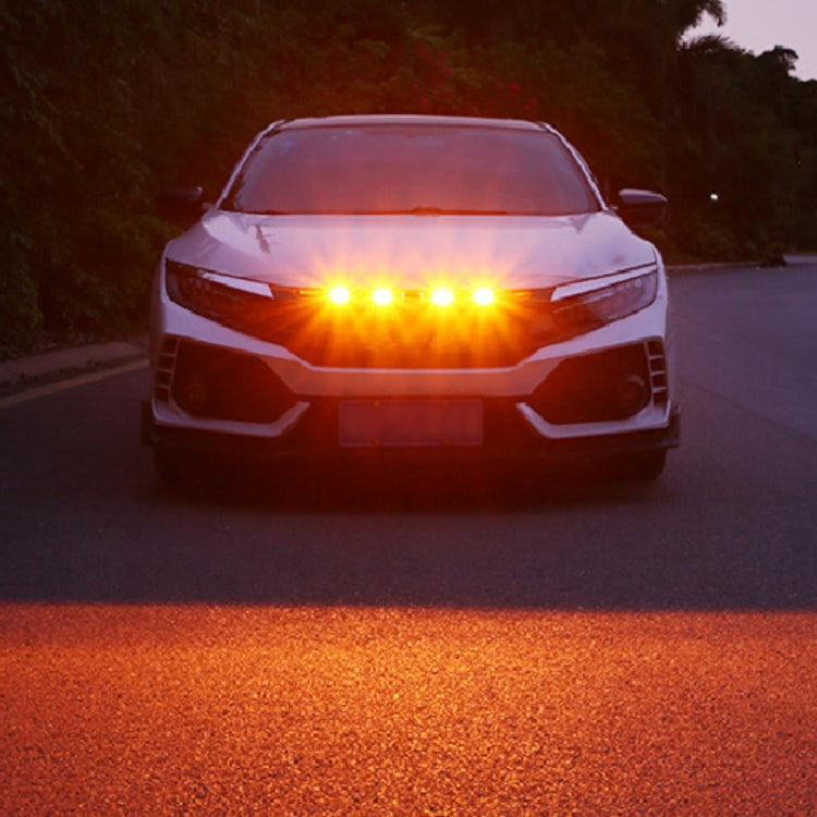 DC12V / 6W 4 in 1 Front Grille Warning Light for Ford Raptor F150 2017-2019, 4 in 1 (Yellow), 4 in 1