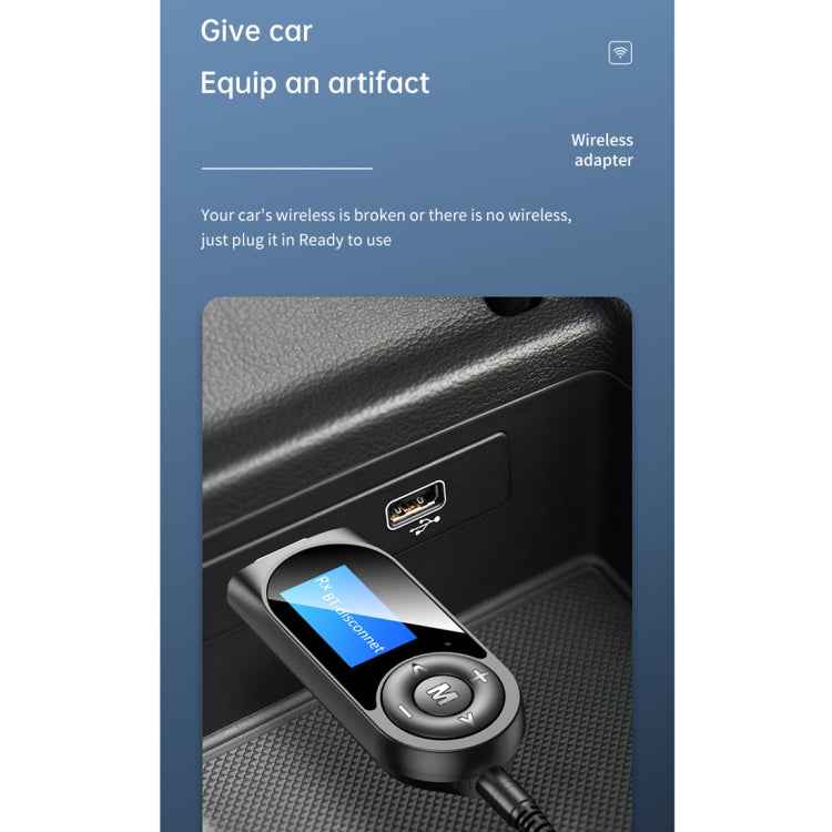 T-13 Bluetooth 5.0 LCD Digital Display Bluetooth Adapter Receiver Transmitter