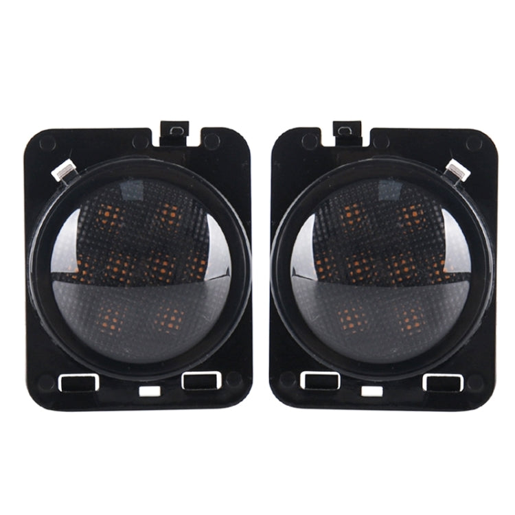 2 PCS 8W DC 12V Car SUV Refit LED Wheel Eyebrow Turn Signal for Jeep Wrangler JK 07-17, Specification: Butt Assembly with Aperture, Specification: Butt Assembly with Aperture