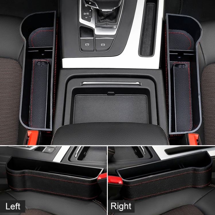 2 PCS Car Multi-functional Principal And Deputy Driver Seat Console Leather Box, Seat Console Leather Box (Black), Seat Console Leather Box (Beige), Seat Console Leather Box (Brown)