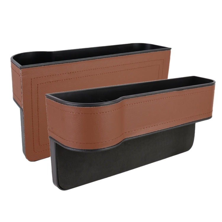 2 PCS Car Multi-functional Principal And Deputy Driver Seat Console Leather Box, Seat Console Leather Box (Black), Seat Console Leather Box (Beige), Seat Console Leather Box (Brown)