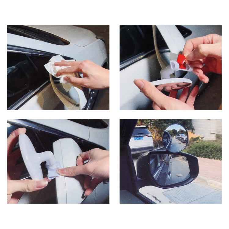 2 PCS Car Large Size Rearview Mirror Blind Spot Side Assistant Mirror