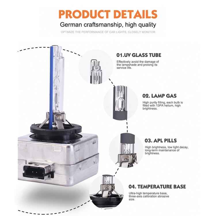 2 PCS D3R 4300K Car HID Xenon Bulb Kit Headlight