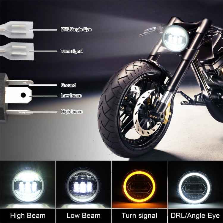 Motorcycle Crystal 5.75 inch LED Headlight Modification Accessories