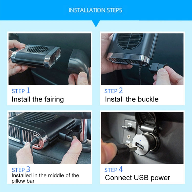 5W Car Fan Cooling Artifact For Car radiating Seat Cushion, 1 PC (White)