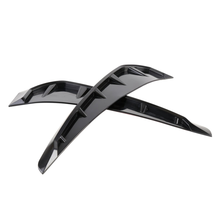 2 PCS Car Soft Silicone Decorative Sticker Outside Sticker, Bright Black, Bright Black