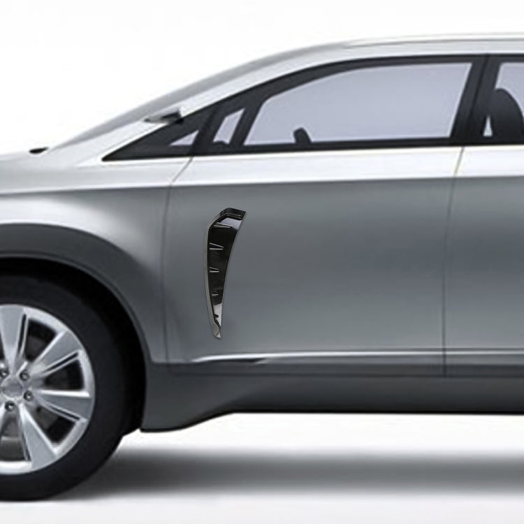 2 PCS Car Soft Silicone Decorative Sticker Outside Sticker, Bright Black, Bright Black