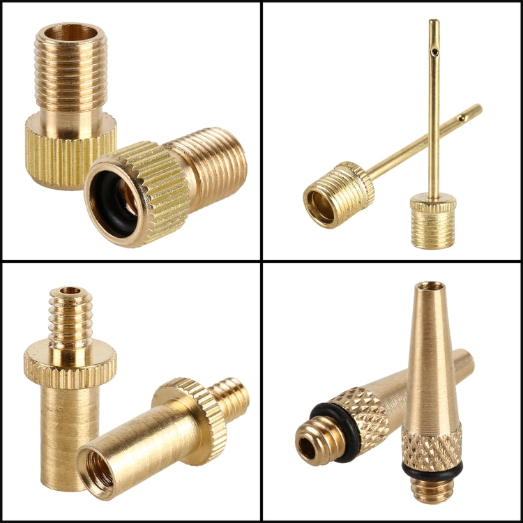 15 in 1 Inflator Adapter French Mouth / US Mouth / UK Mouth Inflation Needle Adapter, 15 in 1