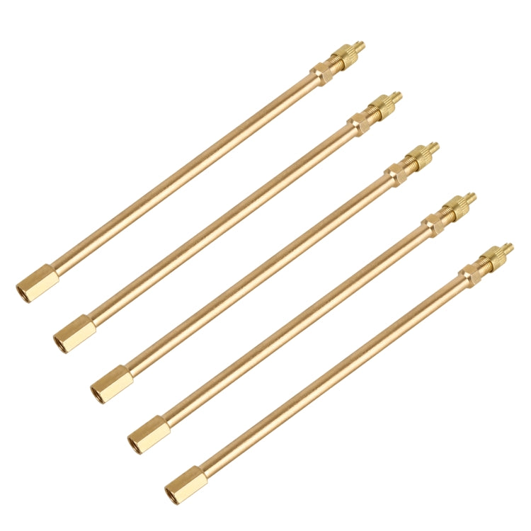 5 PCS Car Tires Valve Inflatable Extension Tube, Length: 180mm, 180mm, Pure Copper
