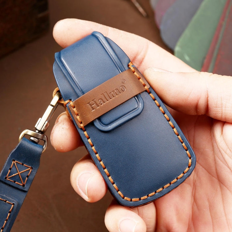 Hallmo Car Cowhide Leather Key Protective Cover Key Case for Audi A6L / A8L / A4 / A7 / A5 A Style