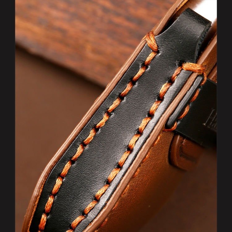 Hallmo Car Cowhide Leather Key Protective Cover Key Case for New Mercedes-Benz E300L, For New Mercedes-Benz E300L