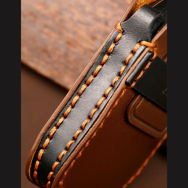 Hallmo Car Cowhide Leather Key Protective Cover Key Case for Toyota Corolla 2018 2-button