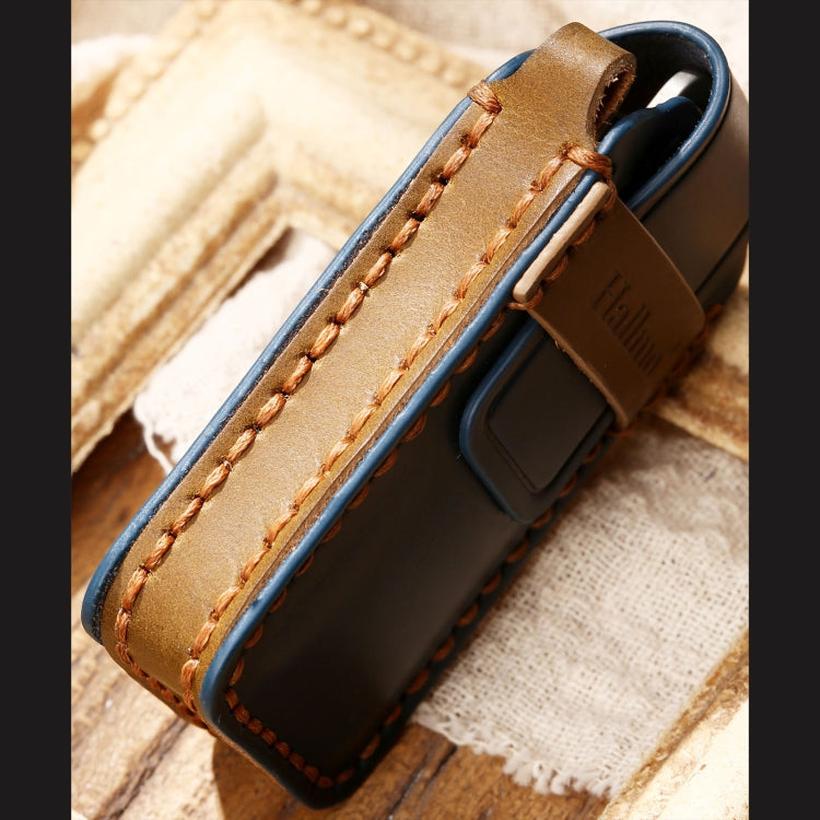 Hallmo Car Cowhide Leather Key Protective Cover Key Case for Mitsubishi Outlander