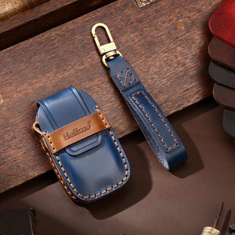 Hallmo Car Cowhide Leather Key Protective Cover Key Case for Subaru Forester, For Subaru Forester