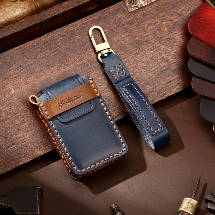 Hallmo Car Cowhide Leather Key Protective Cover Key Case for New Mazda Axela, For New Mazda Axela