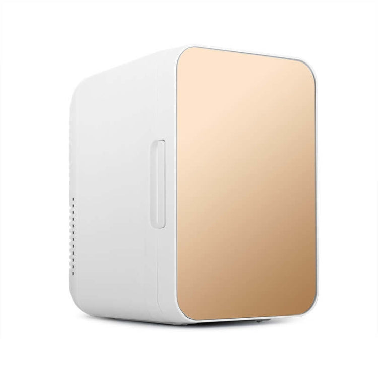 8L 37-48W Tempered Glass Panel Car / Home Mini Refrigerator US Plug, 8L US Plug(Silver), 8L US Plug(Gold)