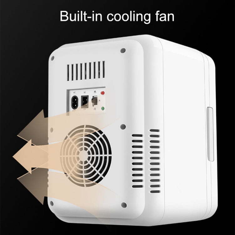 8L 37-48W Tempered Glass Panel Car / Home Mini Refrigerator US Plug, 8L US Plug(Silver), 8L US Plug(Gold)