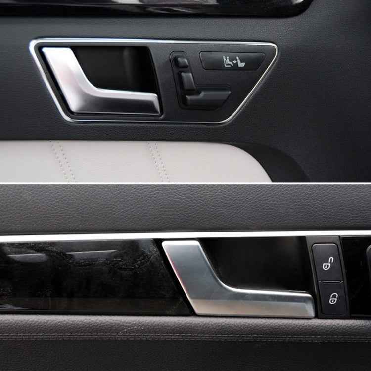 Car Left Side Electroplating Matte Inner Door Handle for Mercedes-Benz C Class W204 / X204 2008-2015, Left and Right Drive Universal