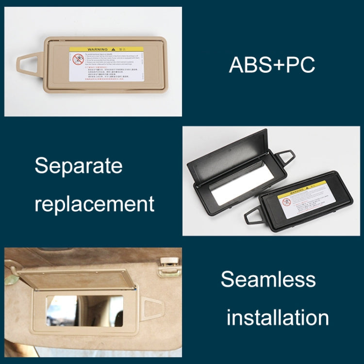 Car Front Row Left Sun Visor Makeup Mirror for Mercedes-Benz S Class W220 1998-2005, Left and Right Drive Universal, Left (Black), Left (Grey), Left (Beige)