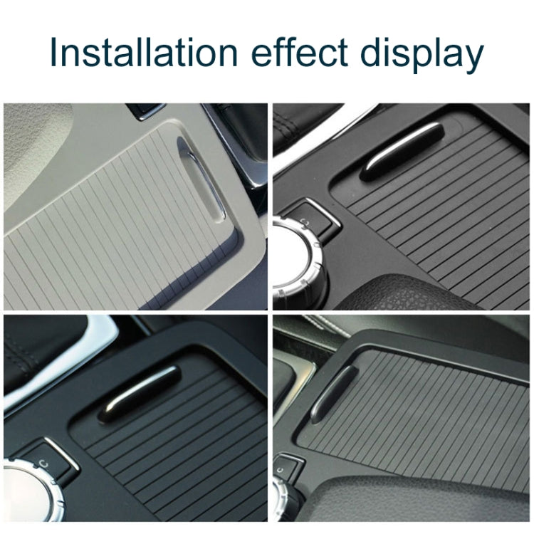 Car Water Cup Holder Roller Blind Zipper Storage Box Trim for Mercedes-Benz W204 / W212 2008-2015, For Mercedes-Benz (Beige), For Mercedes-Benz (Black), For Mercedes-Benz (Grey)