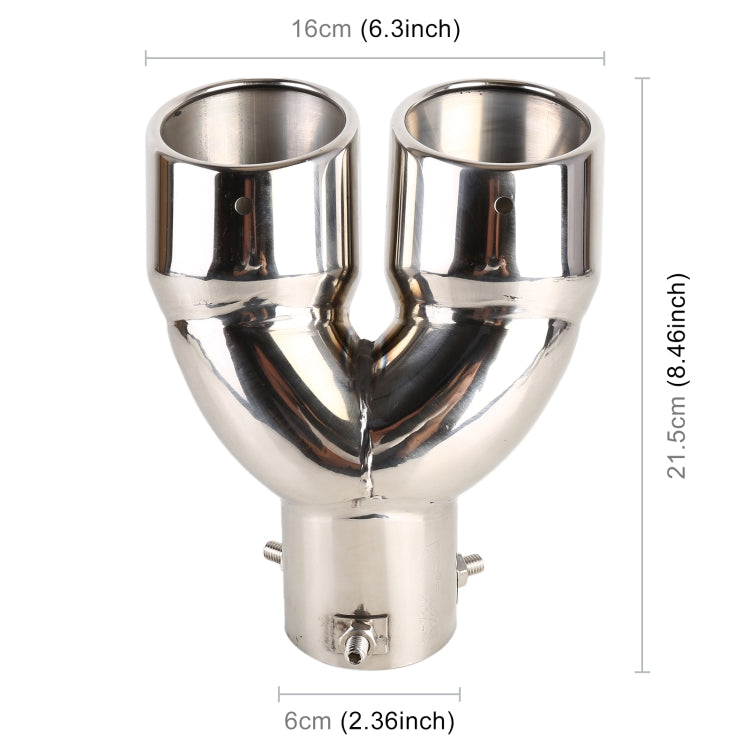 Universal Car Styling Stainless Steel Elbow Exhaust Tail Muffler Tip Pipe, Inside Diameter: 6cm, Elbow Inside Diameter: 6cm (Silver), Elbow Inside Diameter: 6cm (Grey), Elbow Inside Diameter: 6cm (Blue)