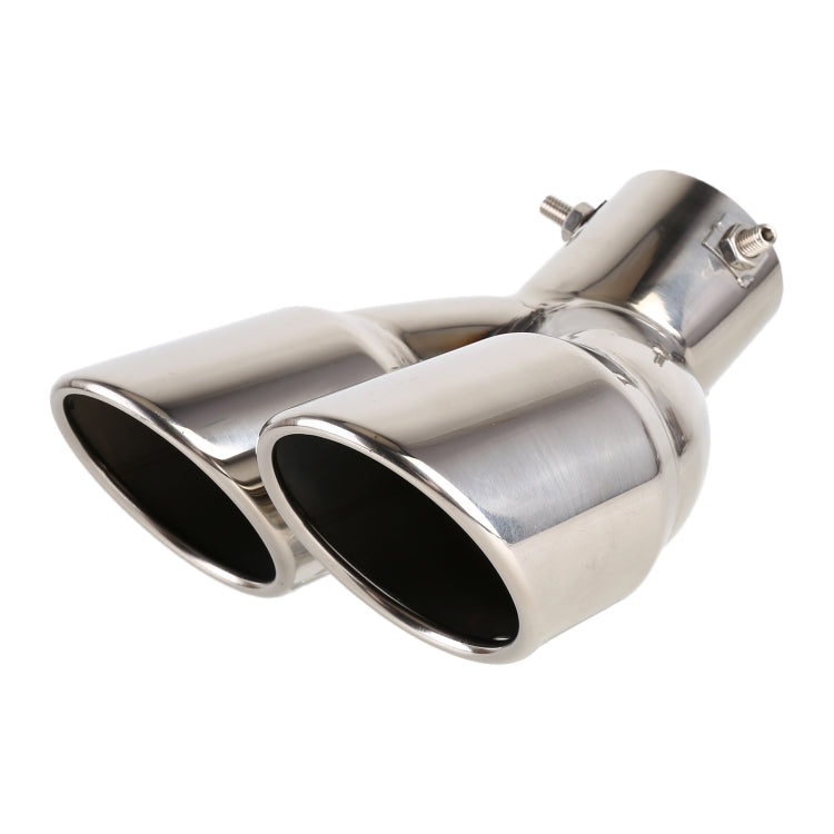 Universal Car Styling Stainless Steel Elbow Exhaust Tail Muffler Tip Pipe, Inside Diameter: 6cm, Elbow Inside Diameter: 6cm (Silver), Elbow Inside Diameter: 6cm (Grey), Elbow Inside Diameter: 6cm (Blue)
