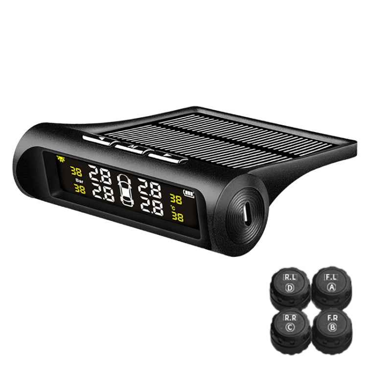 YB-Q0248 Universal Car Wireless Solar External Tire Pressure Monitor Detector