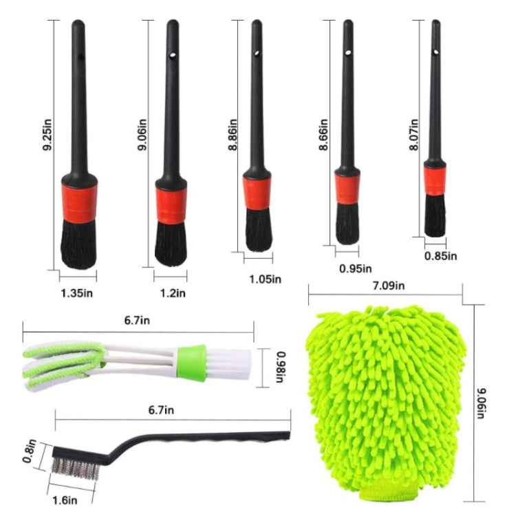 11 in 1 Car Wash Cleaning Brush Tools Set, Random Color Delivery