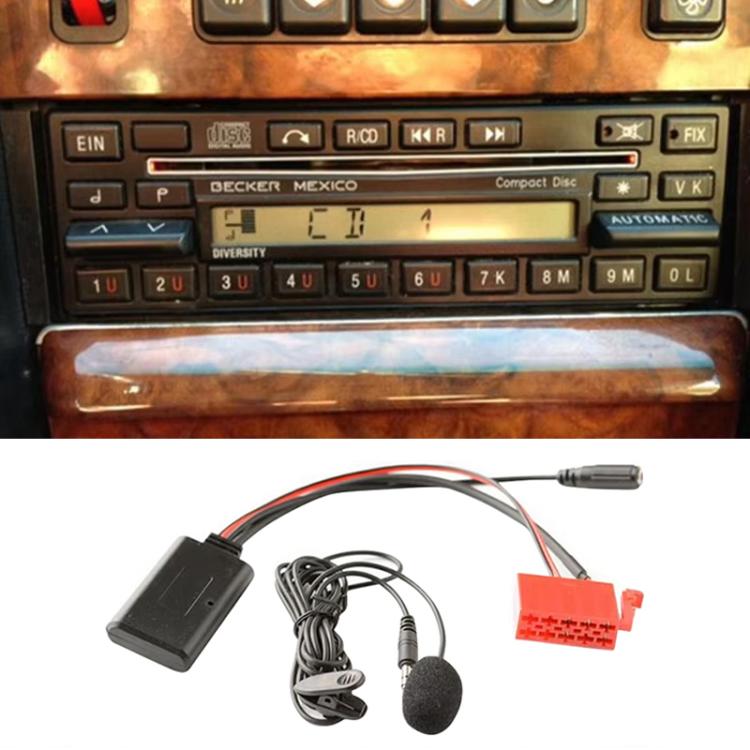 Car AUX Bluetooth Audio Cable Wiring Harness + MIC for Mercedes-Benz Special by abaecker BE2210/BE1650, For Mercedes-Benz Special by abaecker BE2210/BE1650