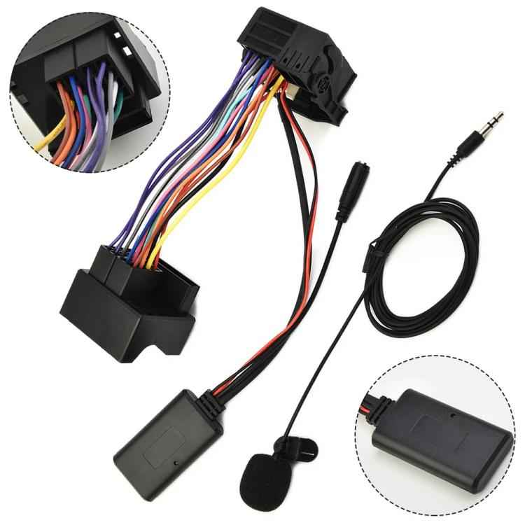Car AUX Bluetooth Audio Cable + MIC for BMW E60, For BMW E60(MIC)