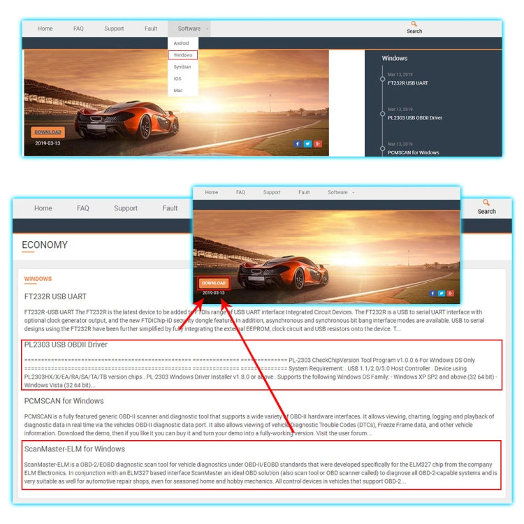 OBD ELM327 V1.5 USB Car Fault Diagnostic Scanner with CH340T Chip, ELM327 V1.5 with CH340T Chip