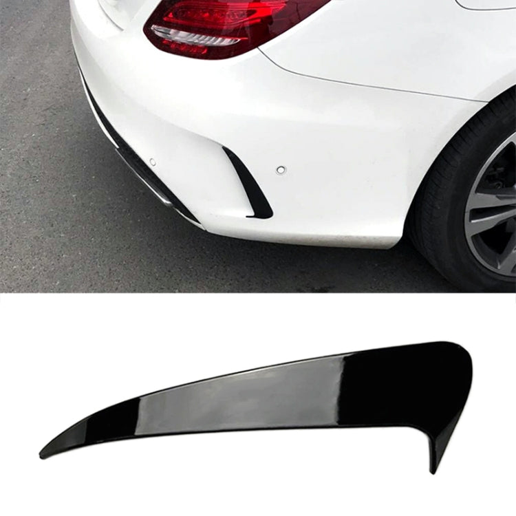 Car Rear Bumper Air Outlet Wind Knife Blade Decoration Sticker Strip for Mercedes-Benz C Class W205, Rear Wind Knife For Mercedes-Benz C Class(Black), Rear Wind Knife For Mercedes-Benz C Class(Carbon Fiber Black)