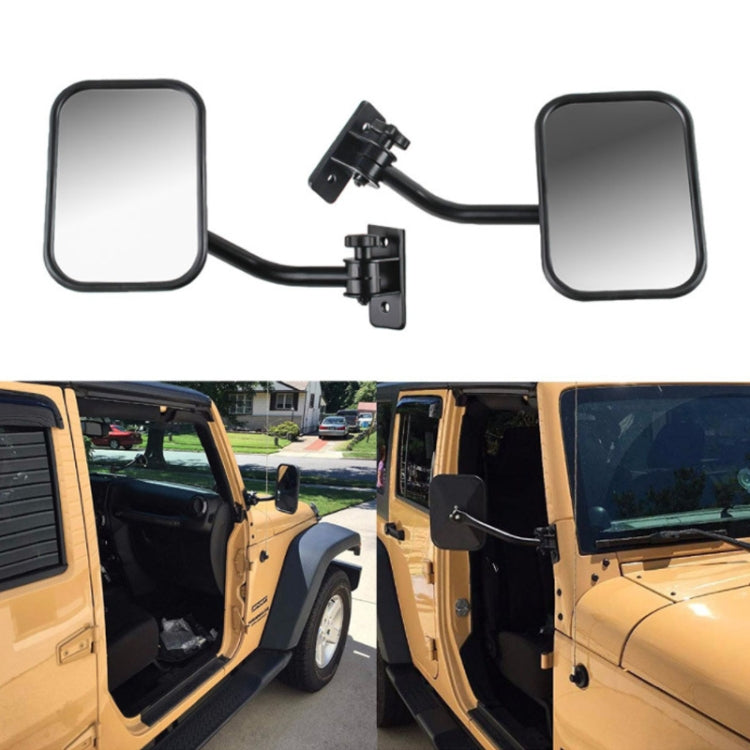 SF-JP-003 Pair Car Side Door Rearview Mirror Adjustable Shape Angle Lens Blind Spot Exterior Mirror for Jeep Wrangler, SF-JP-003
