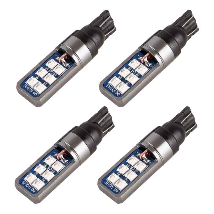 4 PCS T10 DC12V / 4W Car Clearance Light 12LEDs SMD-3030 Lamp Beads, 12LEDs SMD-3030 (White Light), 12LEDs SMD-3030 (Yellow Light), 12LEDs SMD-3030 (Ice Blue Light), 12LEDs SMD-3030 (Blue Light), 12LEDs SMD-3030 (Pink Light), 12LEDs SMD-3030 (Green Lig...